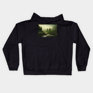 Ruins in the River Valley Kids Hoodie